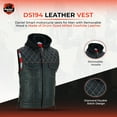 thumbnail image 3 of Daniel Smart Leather Motorcycle Vest Premium Cowhide Biker Vest for Men with Removable Hood, 3 of 8