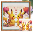 thumbnail image 1 of Hilo Algodón Ecológico Bordado Punto Cruz Pikachu Impreso 11CT 40x40cm, 1 of 9
