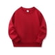thumbnail image 1 of Blusas y camisas de manga larga con cuello redondo para niños, sudadera deportiva informal de color liso con cuello redondo y manga larga para niñas, top de poliéster, 1 of 5