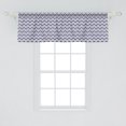 thumbnail image 2 of Ambesonne Navy Blue Window Valance, Chevron Dashed Lines, 54" X 18", Navy Blue White, 2 of 3