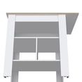 thumbnail image 4 of Dtwnek Wood Kitchen Island with 3 Shelf, Perfect for Living Room, Dining Room, White, 4 of 5