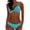Blue, variant on ZZwxWA 2025 Fashion Split Swimsuit for Women's Sexy 2PC Halter Swimwear Patchwork Sport Bikini Bathing Suit Beachwear