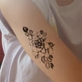 thumbnail image 3 of FOCUSNORM Autocollant de Tatouage Temporaire en Papier Floral Motif Réaliste Imperméable Résistant à la Sueur Autocollant Mode, 3 of 5
