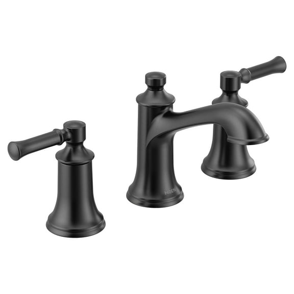 Open Box Moen Tv6805 Dartmoor 1.2 GPM Widespread Bathroom Faucet - Black