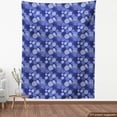 thumbnail image 4 of Ambesonne Modern Fabric by the Yard Upholstery, Striped Circles Ornament Art, 10 Yards, Violet Blue White Grey, 4 of 5