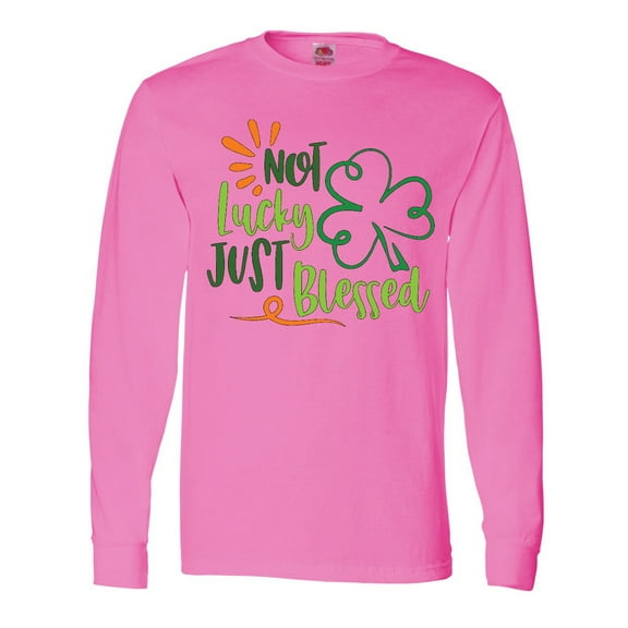 Inktastic St. Patrick's Day Not Lucky Just Blessed with Clover Long Sleeve T-Shirt