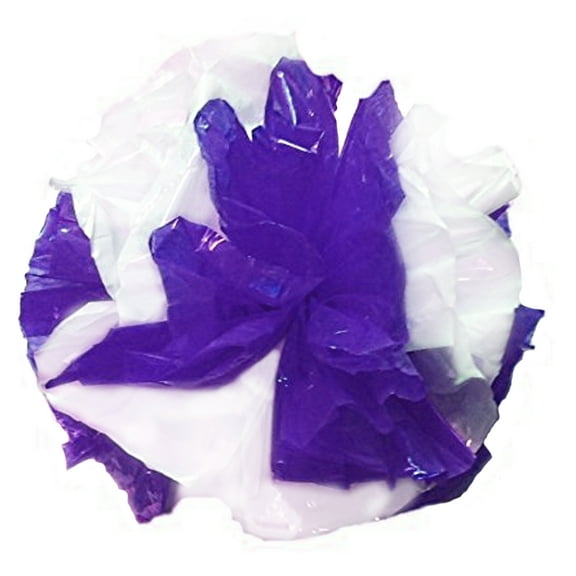 25 Car Limo wedding Decoration Plastic Pom Poms Flower 4" - purple and white mix