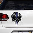 thumbnail image 4 of Sticker De Carro Etiqueta engomada del coche 13x9.5cm Blue Line Punisher Skull Calcomanía reflectante para motocicleta Likrtyny Accesorios para autos y motos, 4 of 7