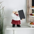 thumbnail image 3 of 15" x 19" Multi Colored Polystone Chef Sculpture with Chalkboard, by DecMode, 3 of 14