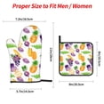 thumbnail image 4 of ZNDUO Oven Mitts and Pot Holders Sets, Watercolor Fruit Abstract Pattern Non-Slip Cooking Oven Mitts, 4 of 8