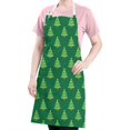 thumbnail image 5 of Green Christmas Tree Apron-Garden Aprons for Women with Pockets-Cotton Linen Waterproof Kitchen Cooking Gardening Aprons Adjustable for Kitchen,Cooking,BBQ and Salon 32"x27", 5 of 7