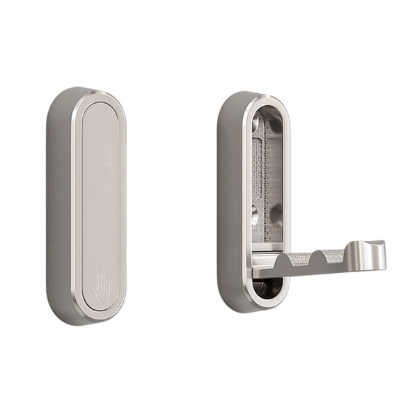 Liujiale Heavy Duty Folding Wall Foldable Coat Hooks, Heavy Duty Folding Hook for Hanging Coats Towel Hat Backpack Silver