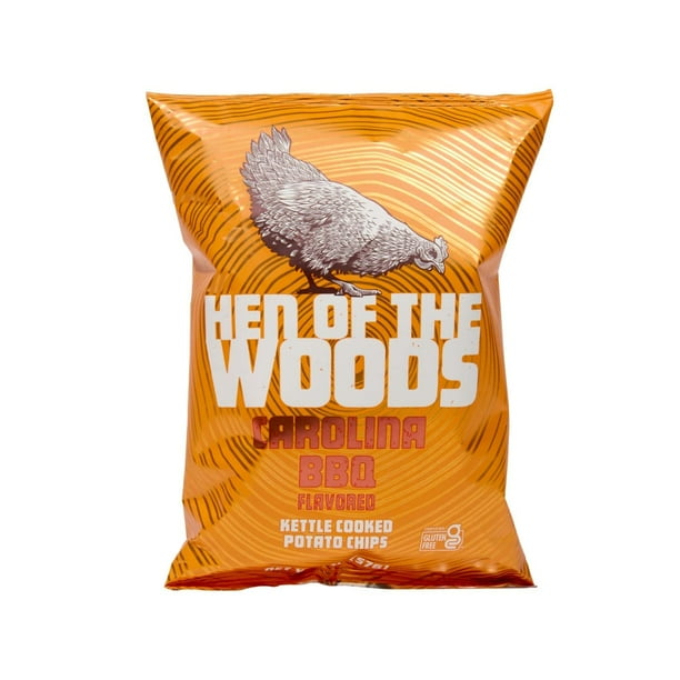 Hen of the Woods Kettle Cooked Potato Chips, Carolina BBQ Flavor, 2