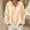 Beige, variant on Lumosvexa Womens Plain V-Neck Sweatshirts for Women Relaxed Fit No Hat Hoodies Long Sleeved Pullover White Size 2XL