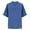 Blue, variant on Button Down Shirts for Women Relaxed V Neck Three Quarter Sleeve Button Front Design for Vacation Weekends and Relaxed Styling 3/4 Length Sleeve Tops for Women