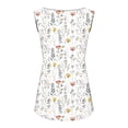 thumbnail image 3 of Favoffer Women Floral Tank Top Sleeveless Square Neck Flowy Loose Going Out Tops Summer Blouses Beach Party Vacation Daily Wear, 3 of 6