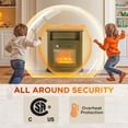 thumbnail image 6 of HOMCOM 27" Electric Fireplace with Mantel, Replaceable Fireplace Insert Heater with Realistic Log and Flame Effect, Remote, Black, 6 of 9