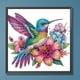 thumbnail image 3 of Pintura de diamante 5D DIY parcial con forma especial, color colibrí, 30x30cm, 3 of 9