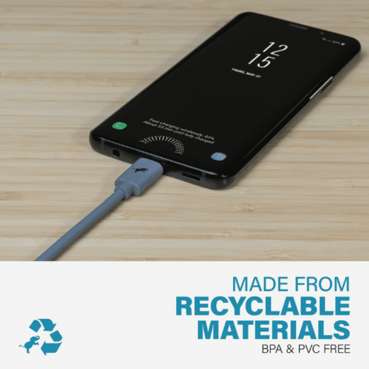 Nimble Ensemble avec câble USB-A vers Lightning Argent