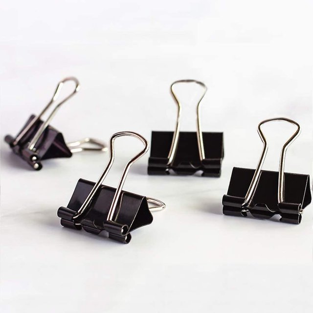 Clips para carpetas negros extra pequeños YONGSHENG Mini Bull 15 mm paquete de 60