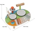thumbnail image 4 of Kids Drum Set Multifunctional Drum And Wind Chimes Percussion Instrument Music Enlightenment Early Education Toy For Children, 4 of 6