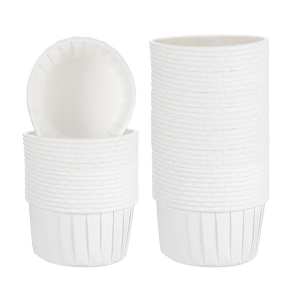 Unique Bargains Mini Cupcake Liners for Baking Cupcake, 50Pcs Cupcake Muffins Liners Cupcake Holders, White