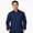 Navy, variant on Men's Long Sleeve William Fitted Cut Chef Coat, White, Size M
