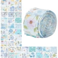 thumbnail image 1 of 40 tiras de tela precortadas de 39 x 2,6 pulgadas con estampado floral, 100% algodón, para patchwork., 1 of 9