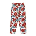 thumbnail image 5 of Naloa Lilies Flowers Print Women’s Ultra-Soft Comfy Pajama Lounge Pants with Pockets & Drawstring, 5 of 8
