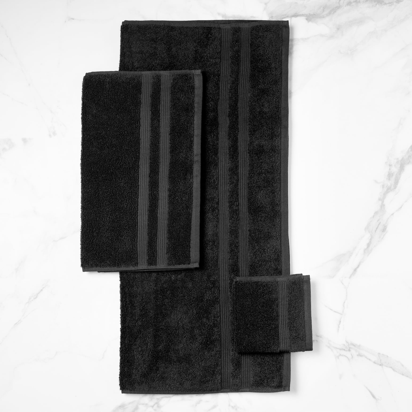 Black White Bath Towels Set 2, 32x55| Beach Towel, 54kibo