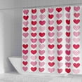 thumbnail image 2 of 72x72 Valentine''s Day Shower Curtain Pink Red Love Hearts Romantic Sweetheart Romantic Lover Girls Woman Valentine Bathroom Curtains 12 Hooks, 2 of 4