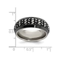 thumbnail image 3 of Bague Tissée en Titane Noir pour Hommes (9mm), 3 of 4