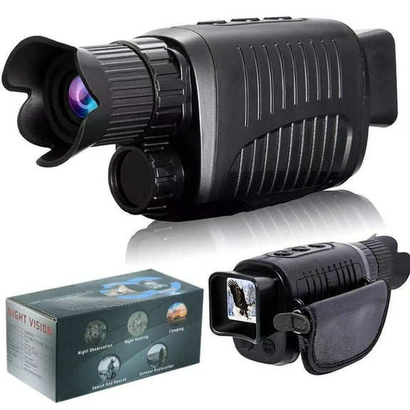 YIYUN 1080P HD Monocular Night Vision Binoculars – 5X Digital Zoom Infrared Camera for Outdoor Search.