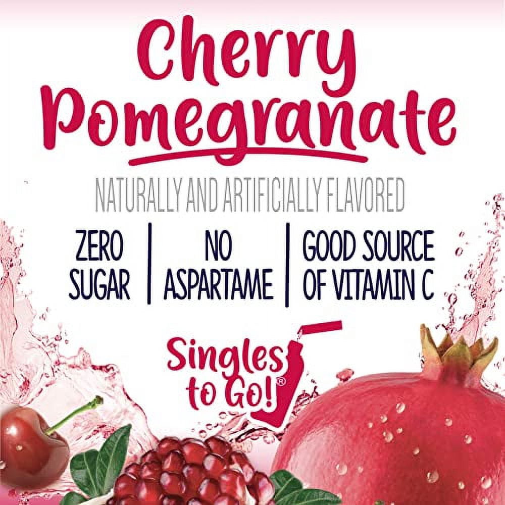 Welch's Singles To Go Water Drink Mix - Cherry Pomegranate Powder Stick Packets (12 Boxes with 6 Packets Each - 72 Total Servings)
