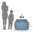 thumbnail image 3 of Blue Rectangle Pouf, Hand Drawn Floral Pattern with Abstract Design Boho Bouquet Ornate Swirls, Under Desk Foot Stool for Living Room Office Ottoman with Cover, 25", Blue Mauve and White, by Ambesonne, 3 of 4