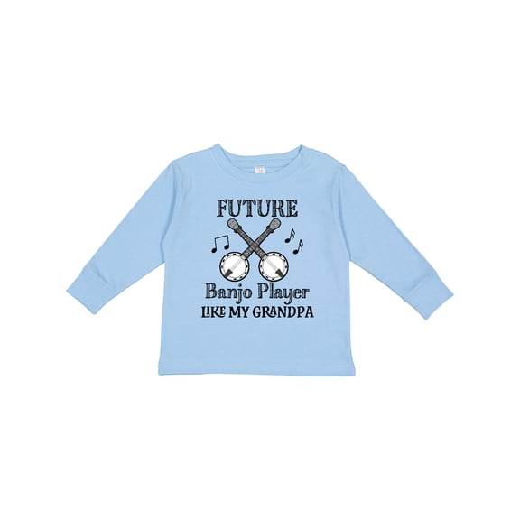 Inktastic Future Banjo Player Like Grandpa Boys or Girls Long Sleeve Toddler T-Shirt