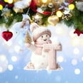 thumbnail image 6 of Moocorvic Acrylic 26 Initial Letters Christmas Snowman Ornament Christmas Tree Hanging Ornament Party Favors Decor, 6 of 6