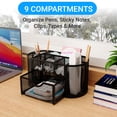 thumbnail image 4 of GARITIN Desk Organizer, Pen Holder with Drawers Pencil Holder for Desk Mesh Office Supply Organizer and Storage, Black, 4 of 7