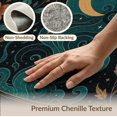 thumbnail image 6 of ODIKA 2'x3' Washable Accent Rug Teal Orange Mystical Night and Nature Design Celestial Motifs with Floral Lantern for Bedroom, Nursery, RV, Pet Friendly, Bedside Mat, 6 of 7