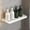 White, variant on LACKUST Foldable Bathroom Storage Shelf No Drill - 30CM White Aluminum Over Sink Organizer with Adhesive Mount & Drainage