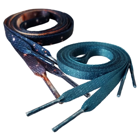 HEANUJJ 2Pairs Printed Polyester Shoelaces for Sneakers and Shoes Assorted Color
