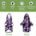 thumbnail image 6 of Fotbe Cartoon Black Cats Print Small Dog Sweater Hoodies Pet Grey Hooded Soft Fleece Sweatshirts with Pocket Fall Winter Puppy Cat Sweaters Warm Clothes-X-Small, 6 of 7