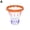 Orange, variant on Portable Basketball Net Easy Install Throw-and-Attach System for Rimless Hoops, TPU Material, Universal Compatibility