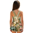 thumbnail image 2 of Tutolipy Vintage Floral Bunny Print Girls One Piece Swimsuit, Swim Dress Girls One Piece Bathing Suit with Skirt for Summer Vacation Beach Size 12-13 Years, 2 of 8
