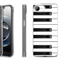 Shockproof Protective Phone Case for iPhone 16e, by OneToughShield - Piano Design