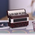 thumbnail image 3 of Mini Accordion Model Exquisite Desktop Music Instrument Decoration Ornaments Music Gift with Storage Case, 3 of 5