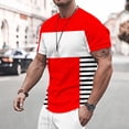 thumbnail image 3 of Summer Colorful Stripes Print Men‘s T-shirts Striped Style Loose Short Sleeve Casual Tee Shirts Oversized T Shirt Men Clothing, 3 of 7