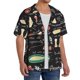 thumbnail image 2 of Balery Vegetable Quiche Camisa Casual de Manga Corta con Botones para Hombre, Texturizada, Estilo Cubano, para Playa, Verano-Small, 2 of 5