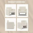 thumbnail image 5 of Studyset Single Sofa Chair, Reading Chair for Bedroom, Cozy Chenille Armchair, Includes Lumbar Pillow for Enhanced Comfort, Stylish and Versatile Armchair for Living Room, Bedroom, Office, or Apartmen, 5 of 7