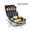 thumbnail image 3 of FORMRS Travel Makeup Bag Large Capacity Train Case Cosmetic Organizer with Adjustable Dividers, Light Floral Pattern, 3 of 8